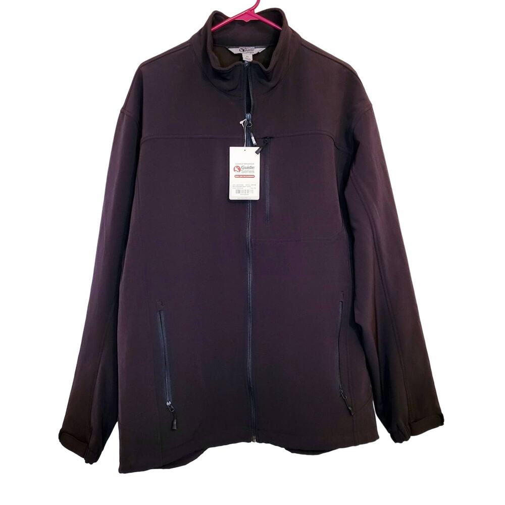 New Gander Mountain black full zip soft shell utility jacket size XL Gorpcore